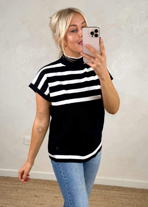 Tai Striped knit - black-The Style Attic