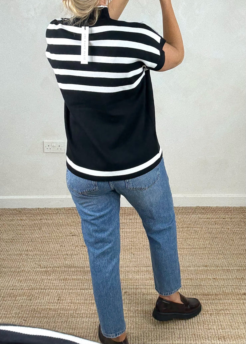 Tai Striped knit - black-The Style Attic