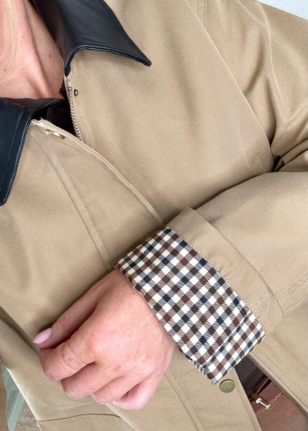 Tanner barn jacket - camel-The Style Attic