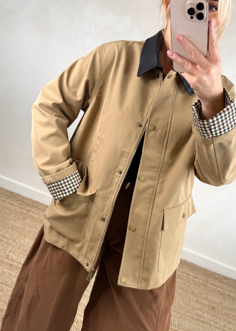 Tanner barn jacket - camel-The Style Attic