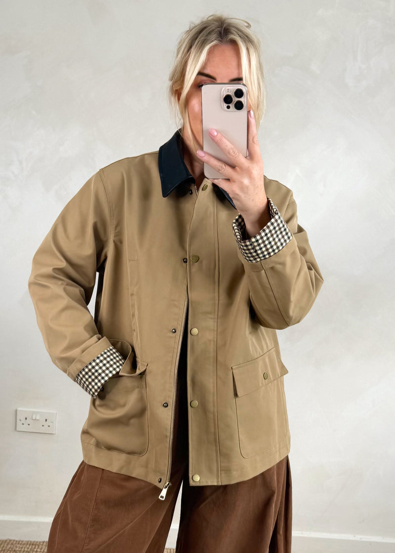 Tanner barn jacket - camel-The Style Attic
