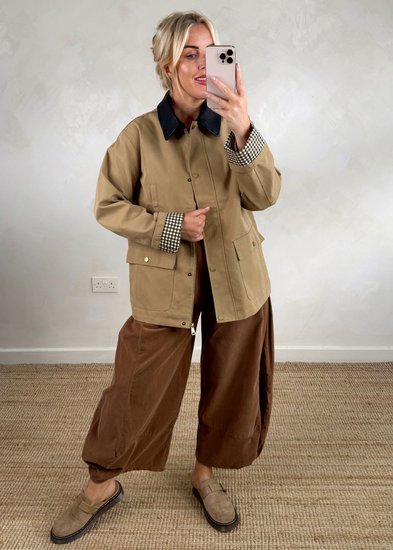 Tanner barn jacket - camel-The Style Attic