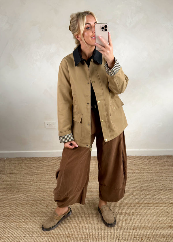 Tanner barn jacket - camel-The Style Attic