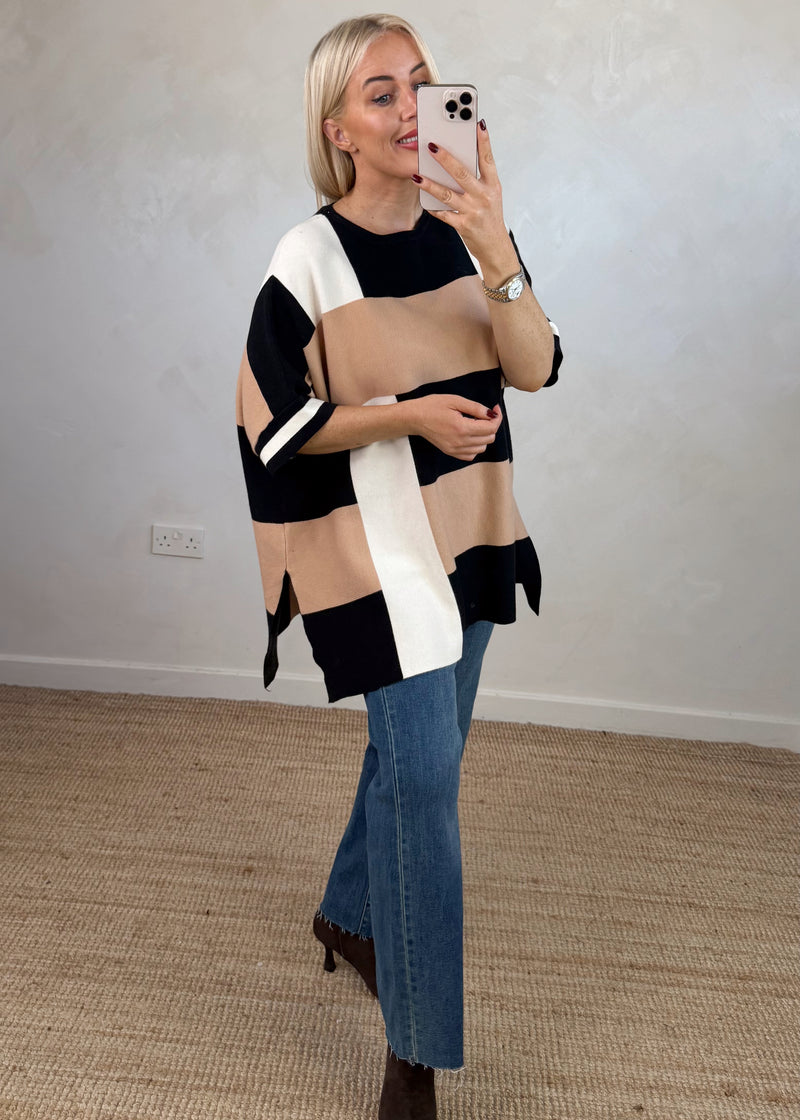 Tara Colour block knit-The Style Attic