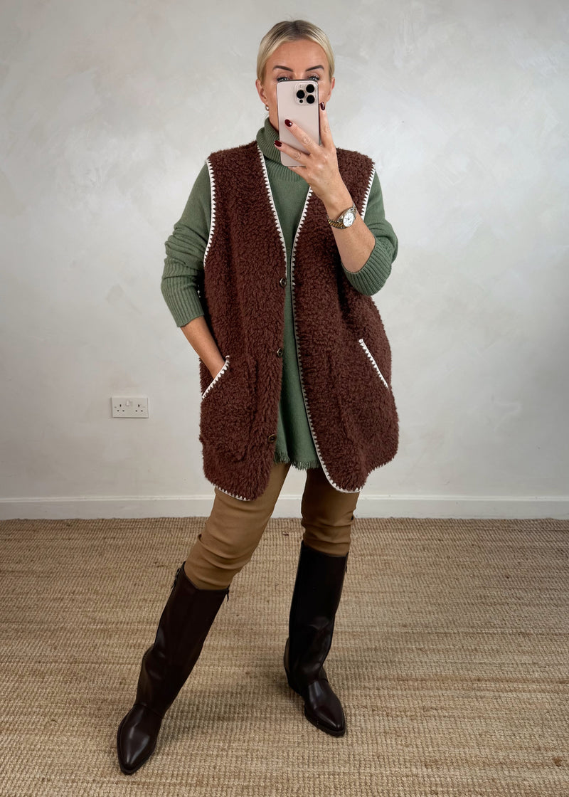 Tassel edge knit - sage-The Style Attic