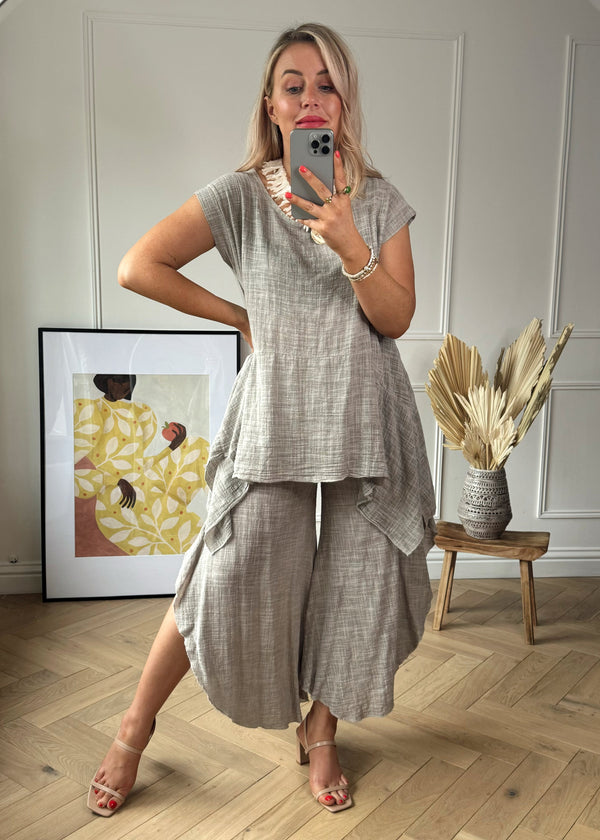Terra culottes - greige-The Style Attic