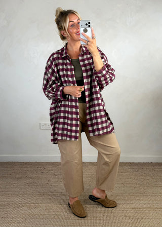 Raye check shirt - Merlot