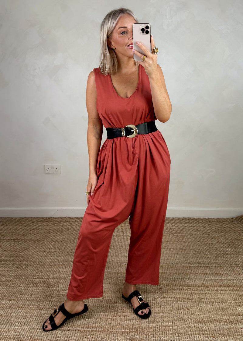 Jett jumpsuit - terracotta