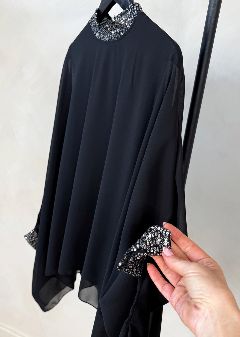Vixen sequin blouse - black
