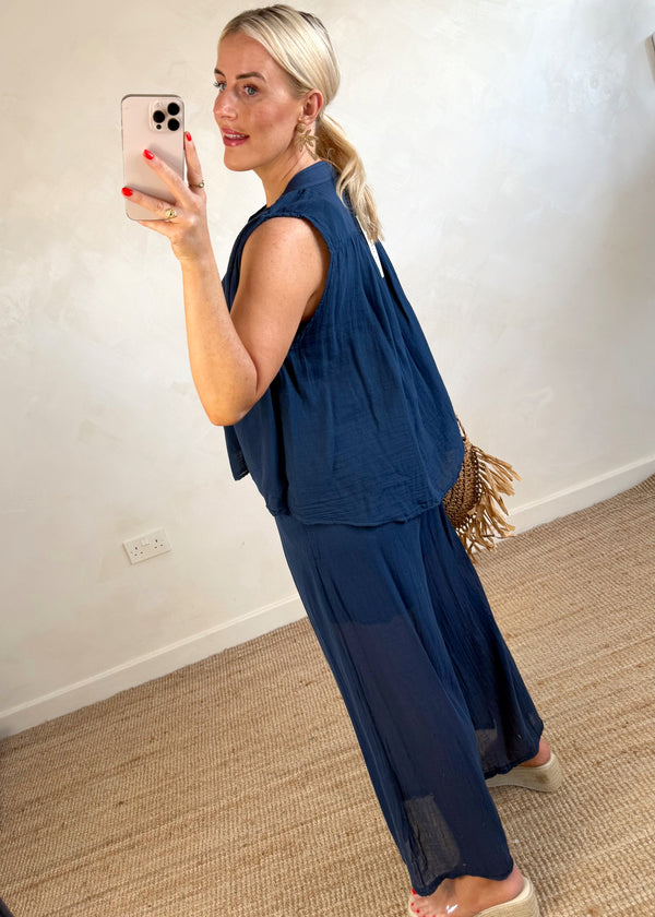 Elsie blouse - navy