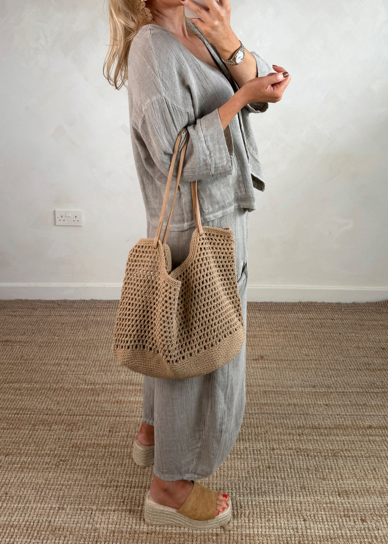 Lolly woven bag - beige