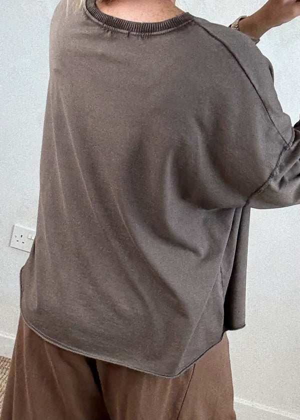 Tarina top - mocha