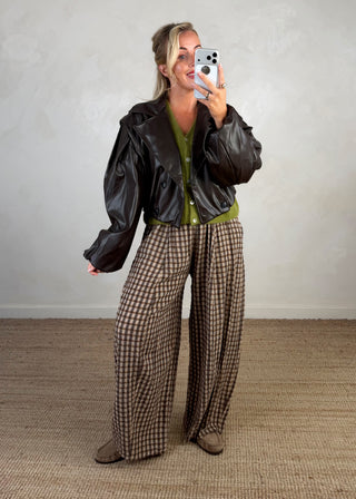 Austen biker jacket - Chocolate
