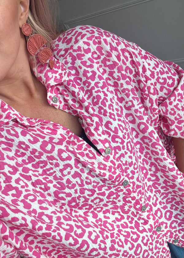 Marta Cheesecloth shirt - hot pink