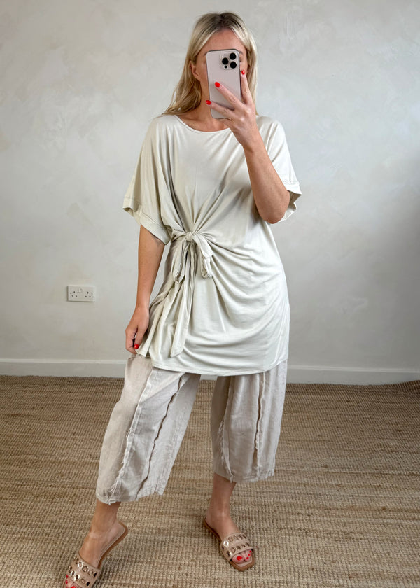 Jane tie top - stone