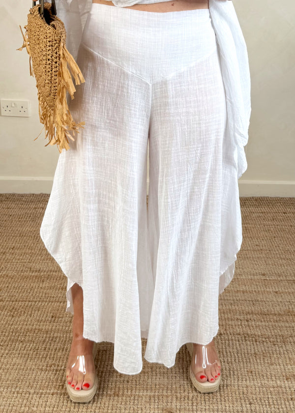 Juliet Wide leg trouser - white