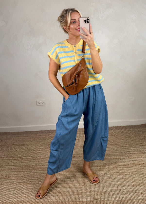 Nat striped knit - yellow/blue