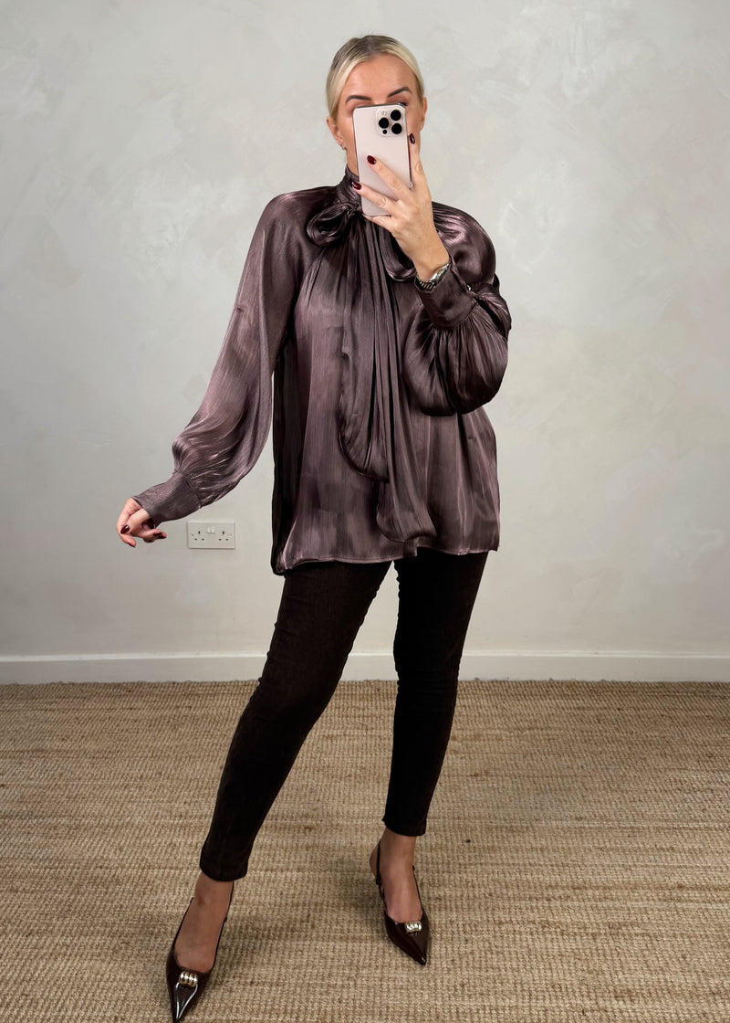 Anastasia blouse - chocolate