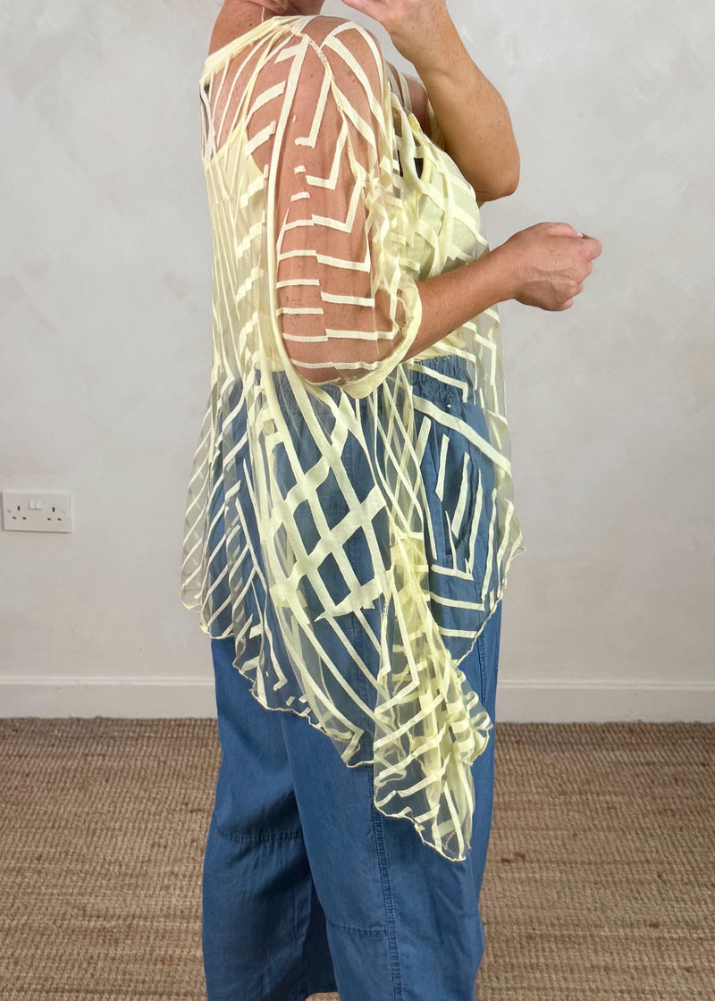 Nikki 2 layer top - lemon