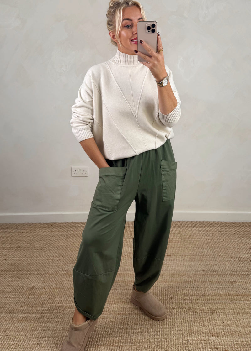 Moda casual pants - Khaki