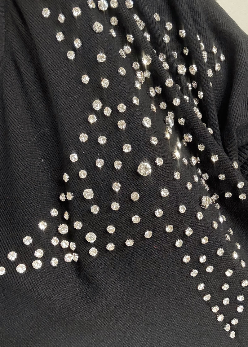 Diamanté star knit - Black