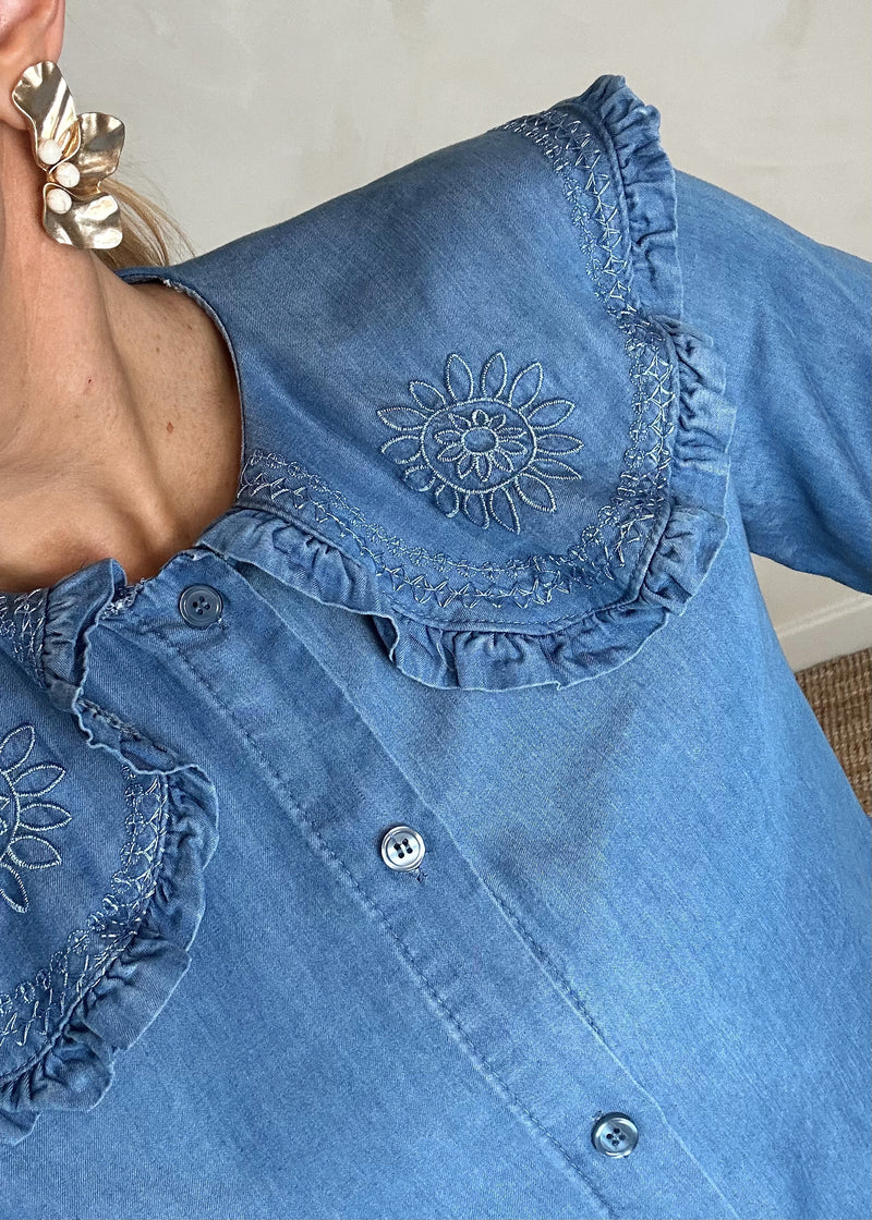 Mabel denim blouse