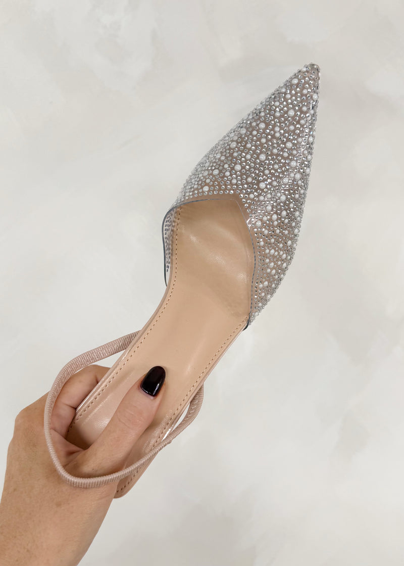 Lynzi crystal heel - silver