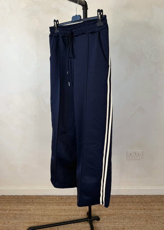 Side stripe trouser - Navy