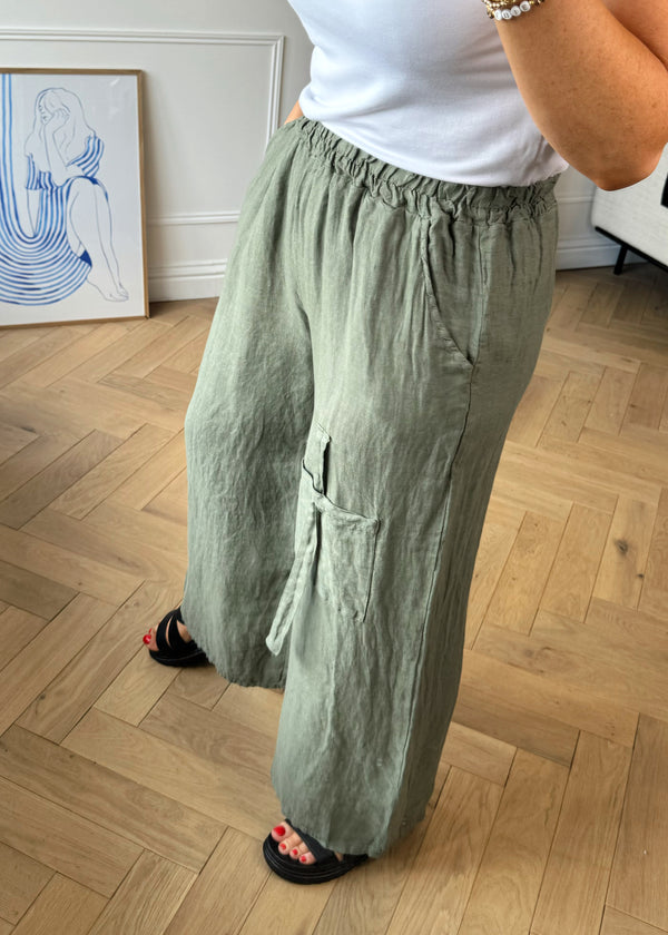 Gabriel linen pants - khaki