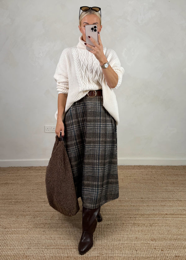 Claudia checked skirt - one
