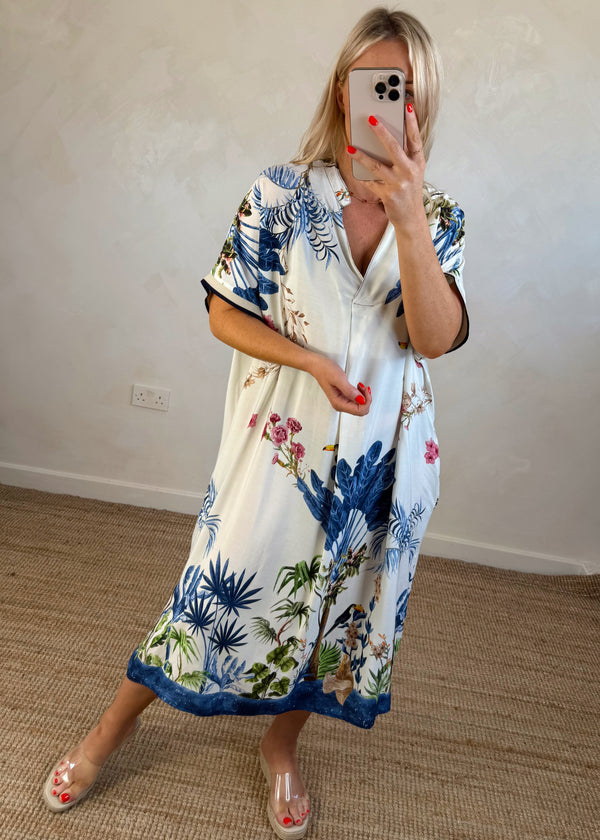Pippa midi dress - navy feather