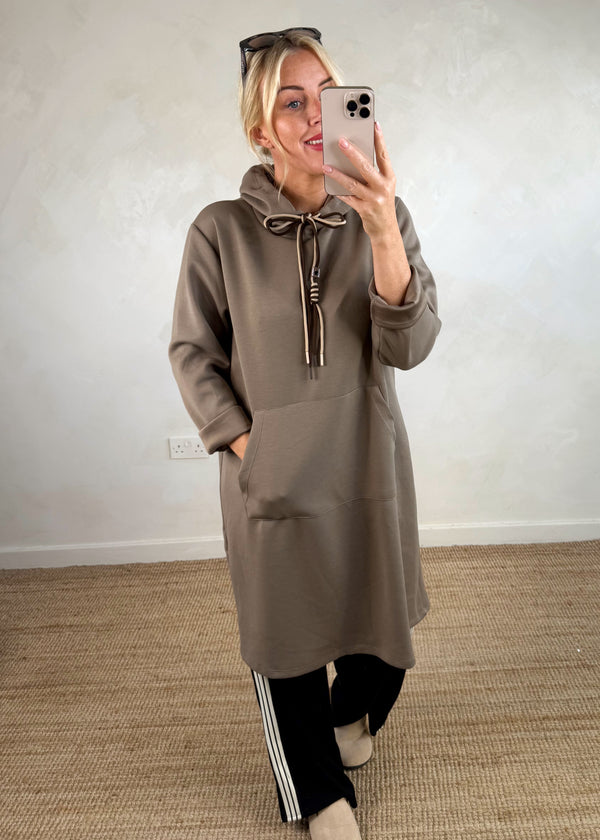 Kent longline hoodie - Mocha