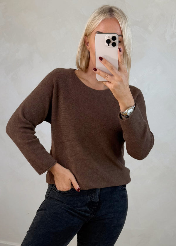 Melody knit - chocolate-The Style Attic