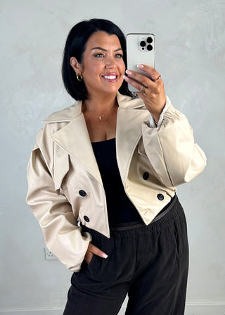 Austen biker jacket - Cream