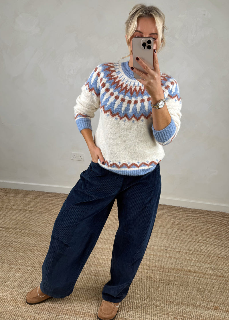 Aspen fair isle knit - cream