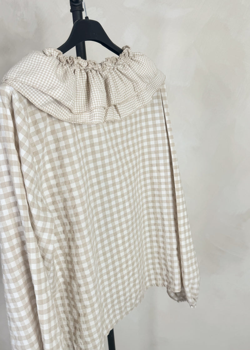 Swifty gingham blouse - beige