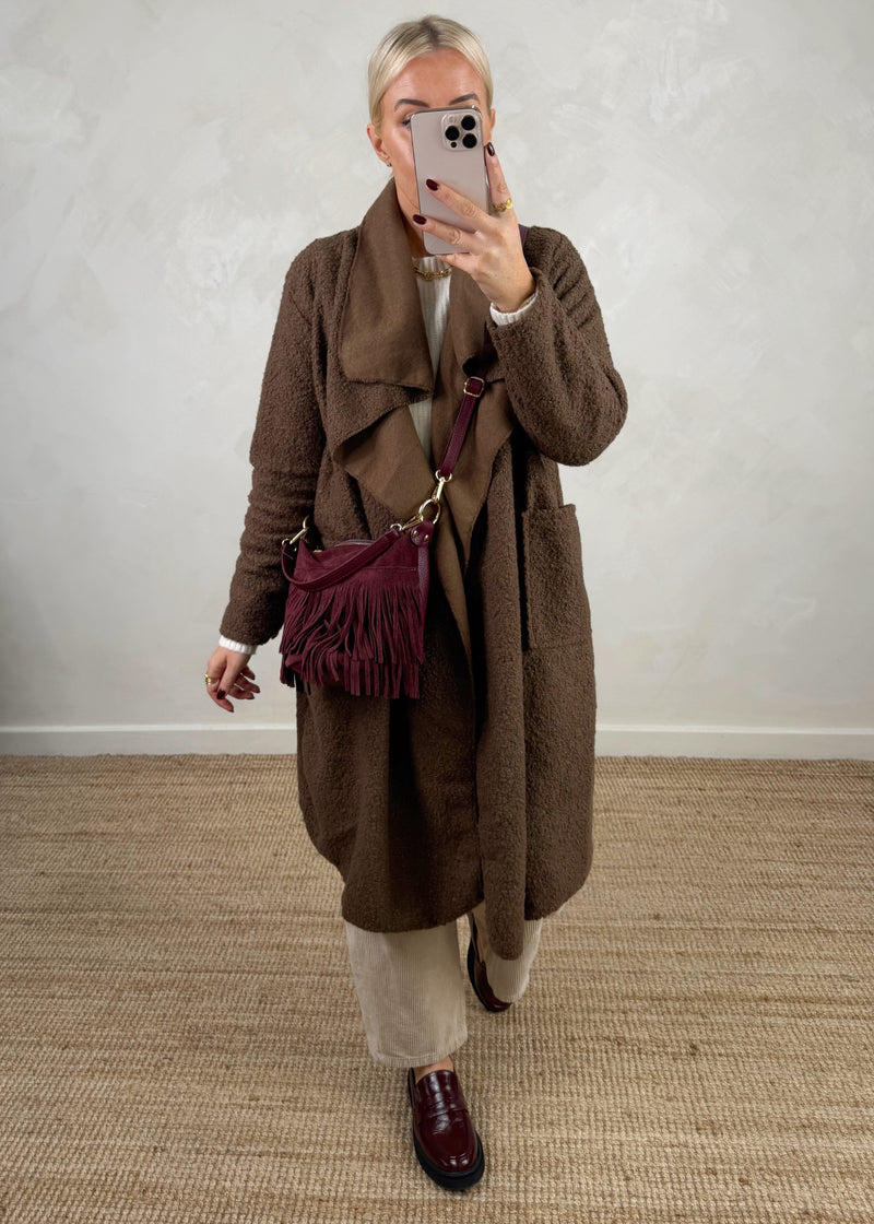 Kim throw on jacket - chocolate