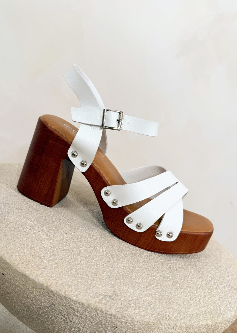 Daniella platform heel - white