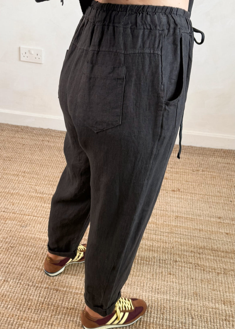 Milos linen trouser - slate