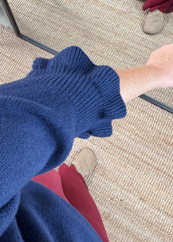 Maddie frill knit - navy