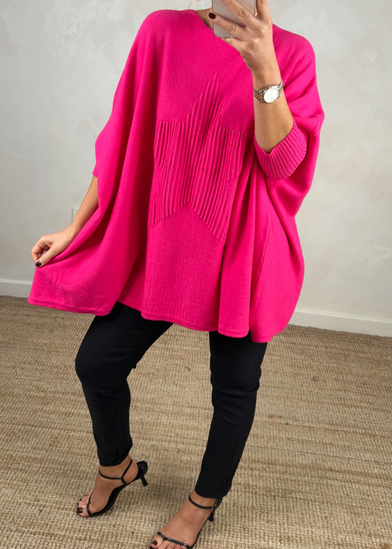 Diana ribbed star knit - black