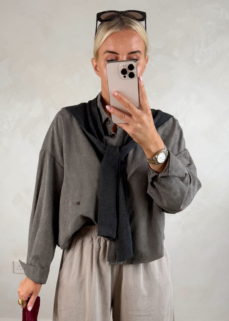 Heritage double shirt knit - slate