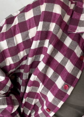 Raye check shirt - Merlot