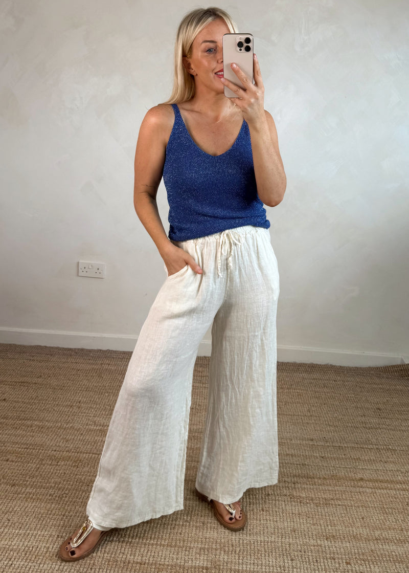 Betsy linen trouser - buttercream