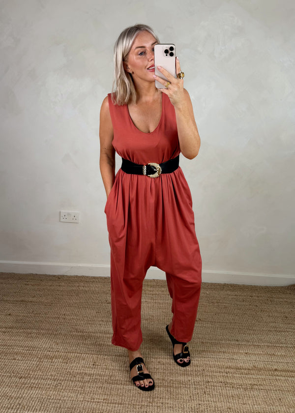 Jett jumpsuit - terracotta
