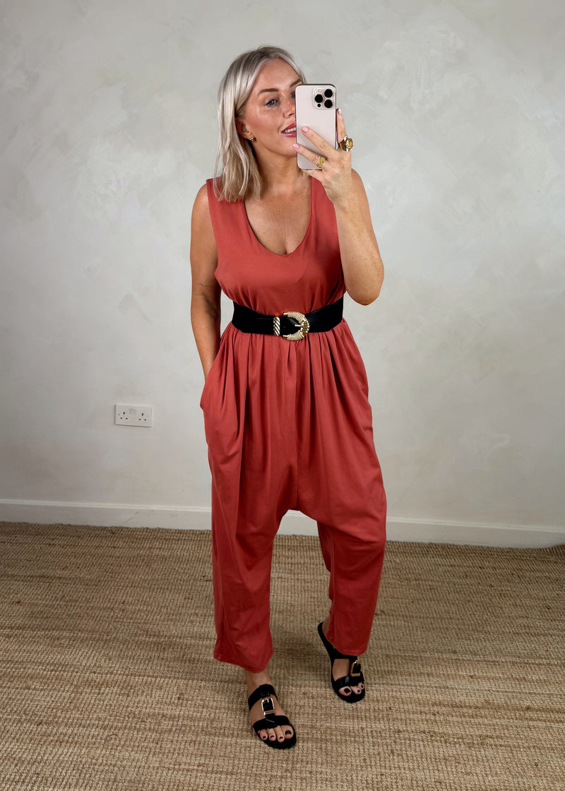 Jett jumpsuit - terracotta