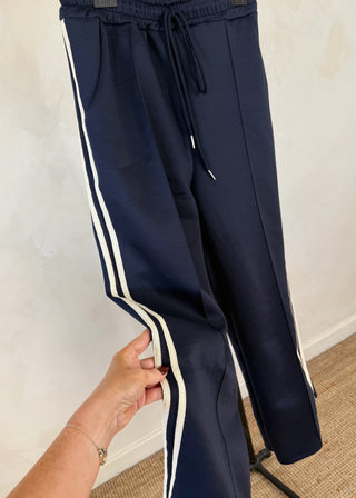 Side stripe trouser - Navy