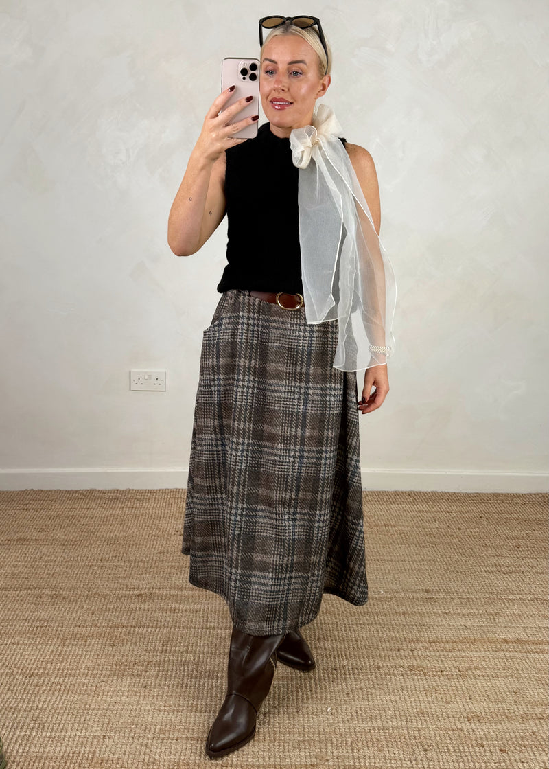 Claudia checked skirt - one
