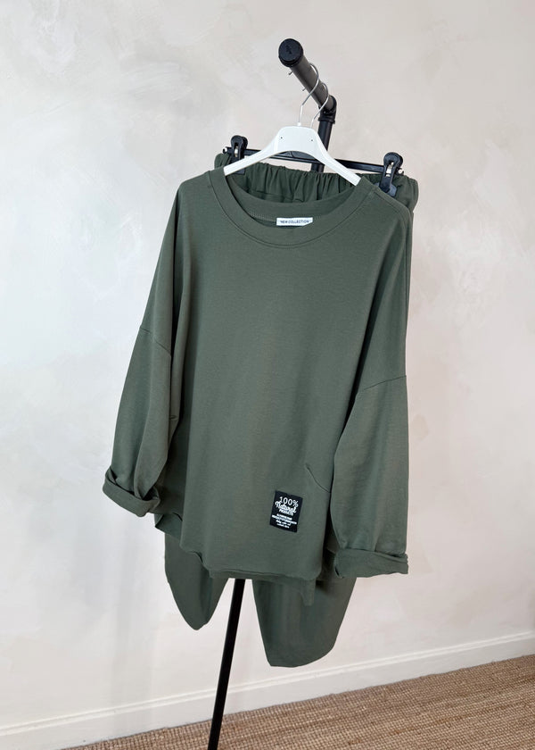 Walton jogger co-ord - khaki size 2