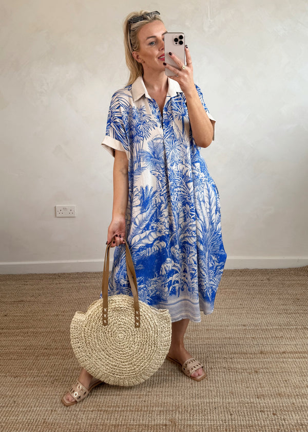Mangrove midi dress - cobalt
